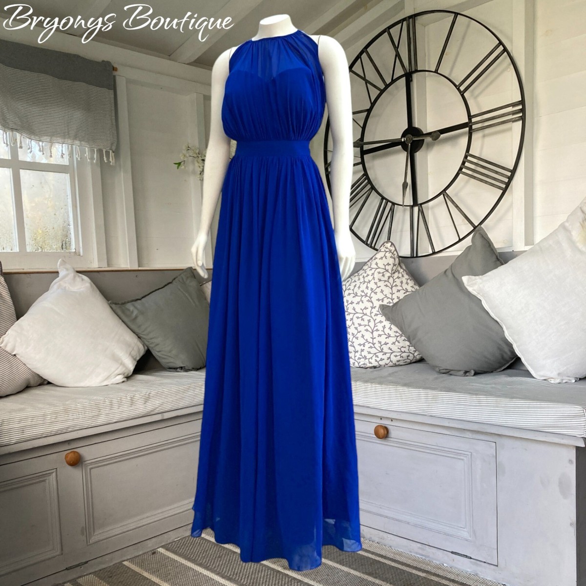 Stacees Royal Blue 58" Long Maxi Prom Wedding Bridesmaid Grecian Dress 16 | eBay Stacees Royal Blue 58" Long Maxi Prom Wedding Bridesmaid Grecian Dress 16 | eBay