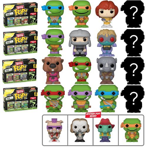 Funko Bitty Pop! Teenage Mutant Ninja Turtles Comics Complete Set w/ Mystery