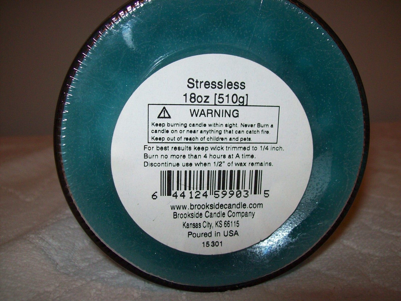 BROOKSIDE CANDLE (STRESSLESS)18ozs.NEW IN GLASS(KANSAS CITY) eBay