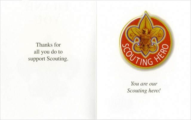 Boy Scout Official Scouting Hero Thank You Card Greeting Card Birthday ...