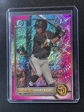 2022 Bowman Chrome 1st Rookie RC Yendry Rojas Pink Fuchsia Shimmer /199
