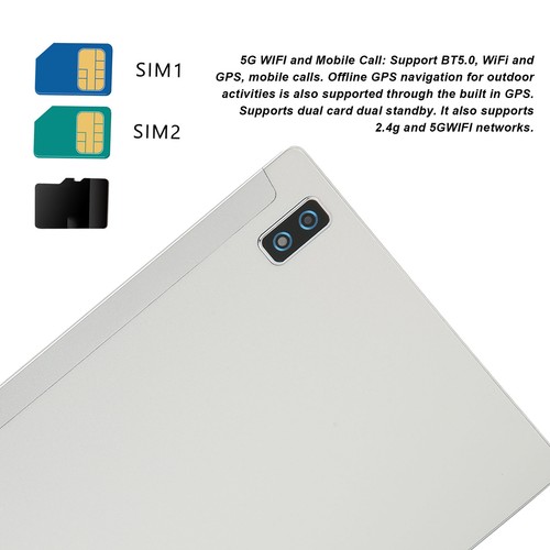 5G WiFi Cellular Tablet Android10 Tablet 10.1 Inch 1080x1920 IPS HD Gaming - Picture 4 of 23