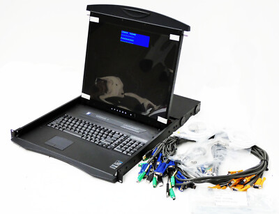 Austin Hughes Cyberview N119-S801e 19'' Rackmount KVM Keyboard LCD Drawer -used-