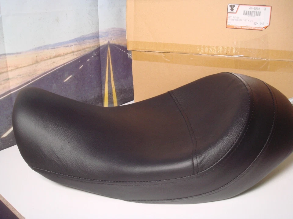 Harley Solo Seat negro FXDWG Wide Glide 1996-2005 20" longitud V-Twin 47-0910 X5 Foto 4 de 4