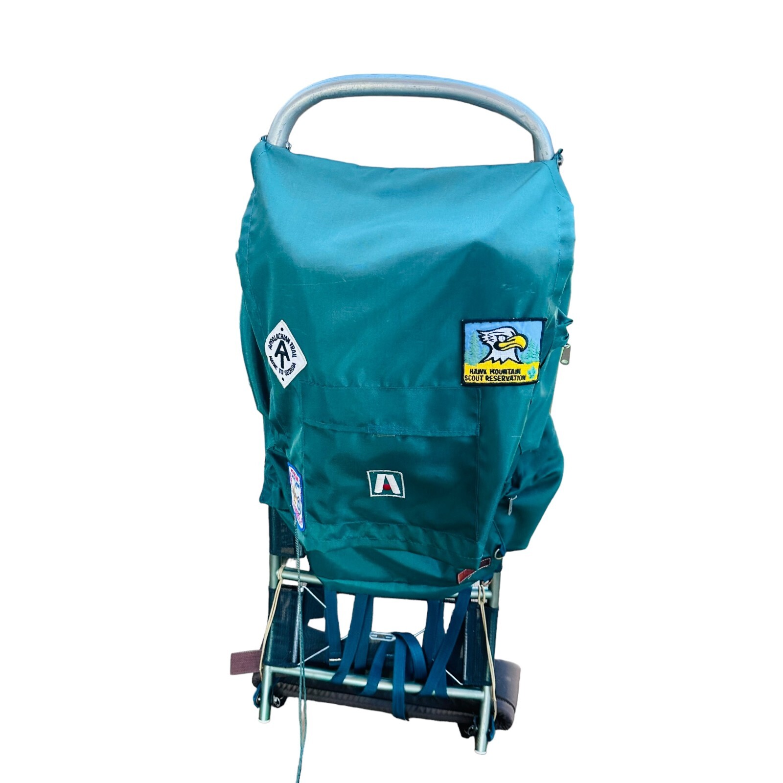 Vtg ACADEMY BROADWAY JASPER No 4730 GREEN NYLON BACKPACK ALUMINUM FRAME + Extras