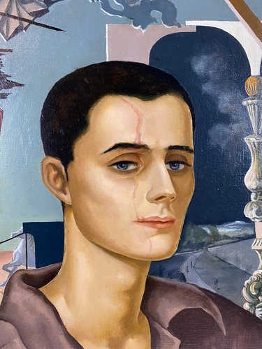 c. 1935 William Hugh Ferguson WPA Era Surrealist Portrait of Androgynous Figure - Picture 3 of 5