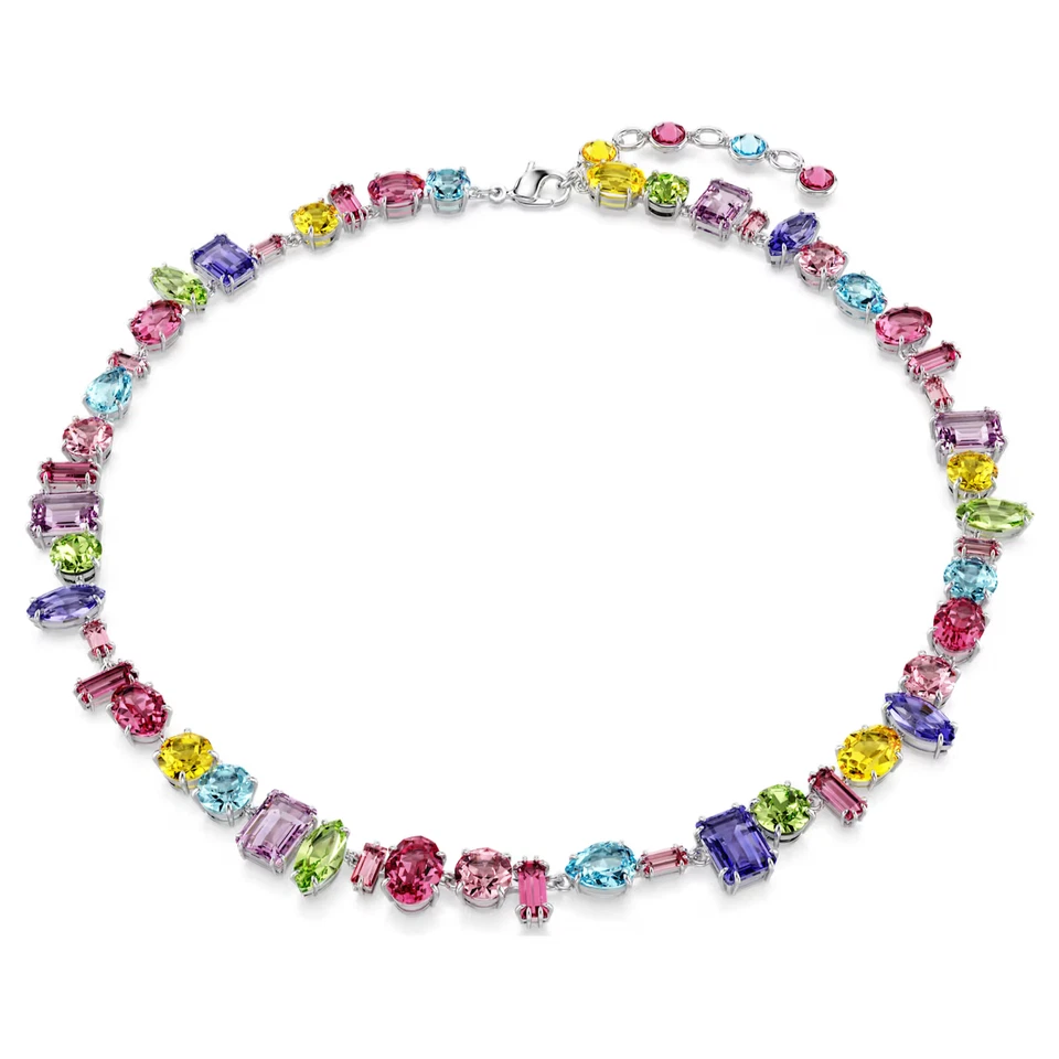 Gema necklace Mixed cuts, Multicolored, Rhodium plated 5656397 - Image 2 of 4