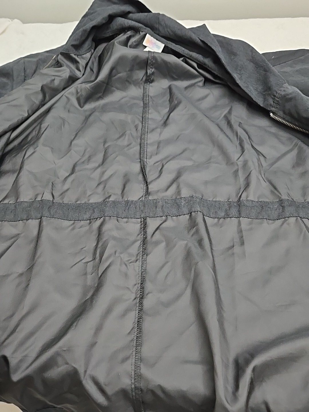 LuLaRoe Lightweight Jacket Solid Black Zipper Dra… - image 6