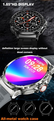 Montre Intelligente Étanche, Écran 1.85 pouces Ultra HD AMOLED 710mAh, Bluetooth - Photo 13/23