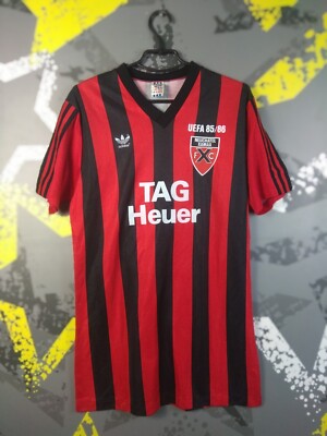 Maillot De Foot Porté Match – Neuchâtel Xamax 1985-86 – Luthi #9 – Adidas Taille L