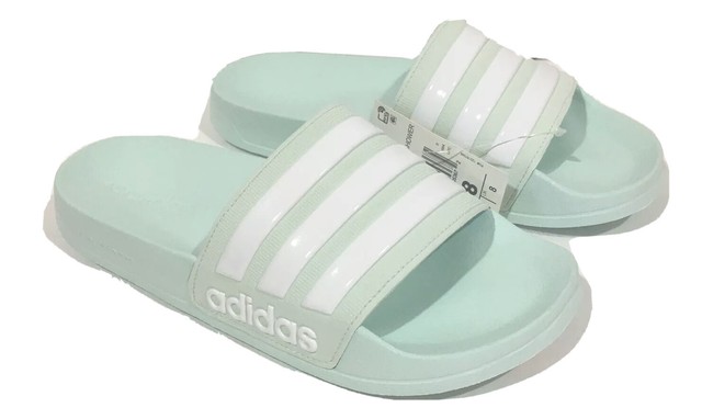 adidas Adilette Shower Size 8 MINT Green/white Sport Slide Sandal F34913 for sale online | eBay