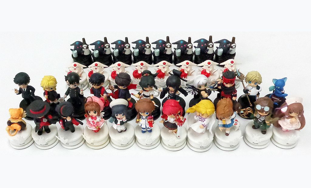 Clamp no Kiseki Figure Chess Pieces Set 38 Complete w/Box Board