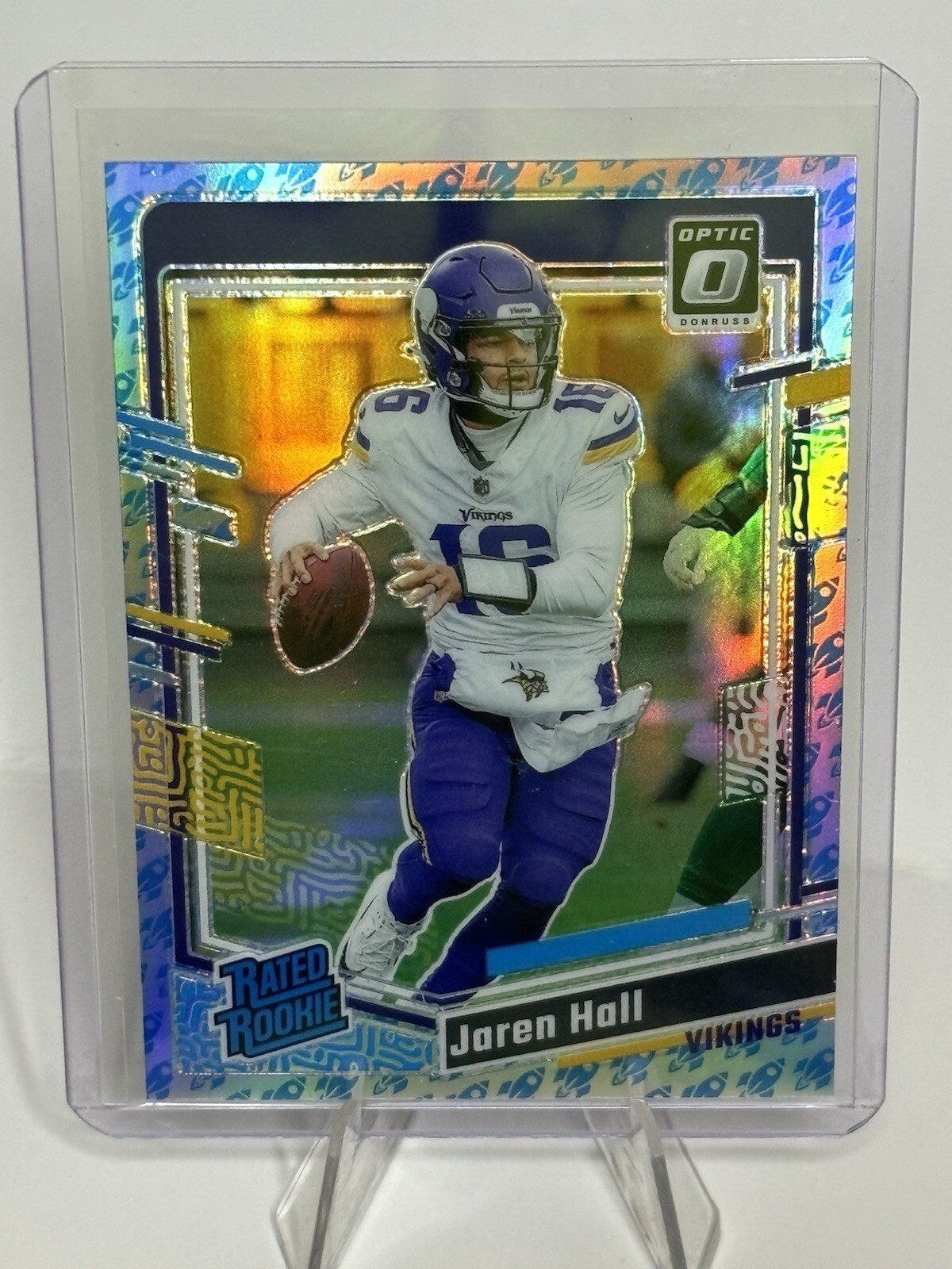 JAREN HALL RC 2023 PANINI DONRUSS OPTIC RATED ROOKIE ROCKET EMOJI PRIZM 270