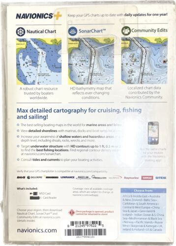 Navionics Plus (Navionics+) Marine And Lake Charts, Global Regions DAS - Picture 2 of 2