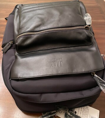 ☆JILL BY JILLSTUART\t☆ Egg logo pocket crack leather card Jill-e Designs Jack Smart Laptop Backpack Black 419408 for