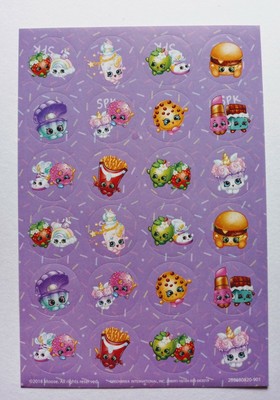 8 Sticker Sheets SHOPKINS Food Themed french fries hamburger chocolate chip | eBay