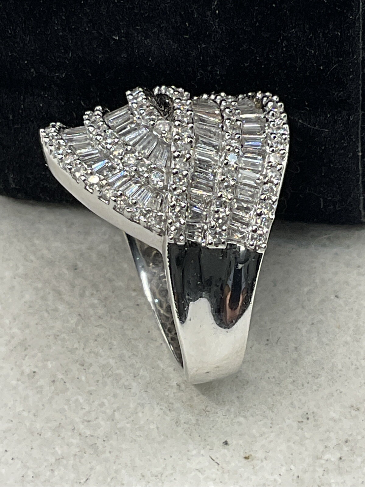 AWESOME Solid 14K White Gold Mixed Shape Diamonds… - image 20