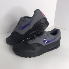 nike air max 1 dark grey fierce purple black