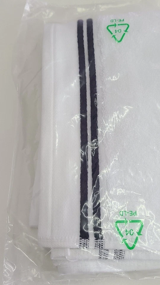 Полотенце для рук Sferra Aura белое/черное 20x30 - Изображение 3 из 4