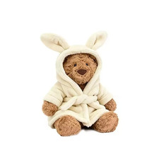 Jellycat Bathrobe Bear 26cm Plush Teddy Bear Soft Stuffed Animal Gift NWT