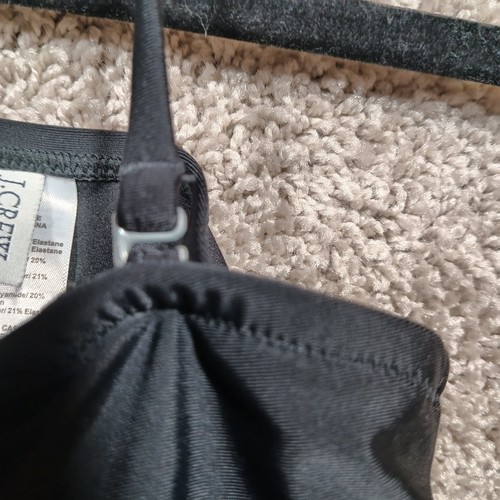 J Crew Rouched Convertible Swimsuit. Black. Large. RN 7738. Built In Bra. - Picture 6 of 6