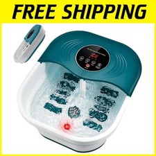 Heated Foot Spa Massager with Timer  Bubble Jets