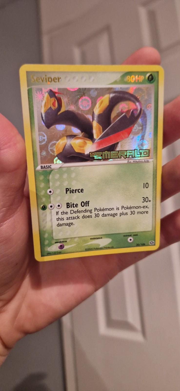 Pokémon TCG Seviper EX Emerald Stamped Holo Rare Card 20/106  
