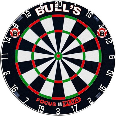 BULL'S Focus II Plus Dart Board Dartscheibe Dartboard Sisal
