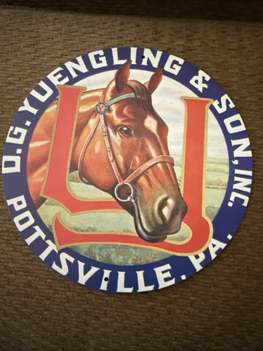 D.YUENGLING & SON INC. POTTSVILLE PA 8”x8” Metal Tin With Horse - Picture 2 of 7