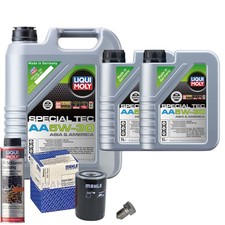 Motoröl 5W30 LIQUI MOLY 7L+MAHLE Ölfilter+Ölschlammspülung+Ölablassschraube