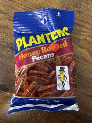 Vintage 1994 Planters Honey Roasted Pecans 2.5 oz Sealed Snack Bag Candy