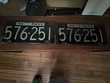 1949 Massachusetts License Plate