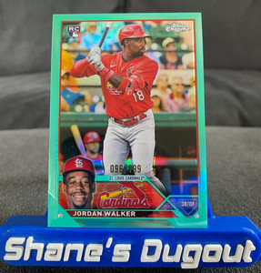 2023 Topps Chrome RC Jordan Walker #209 Aqua Refractor /199 - Cardinals
