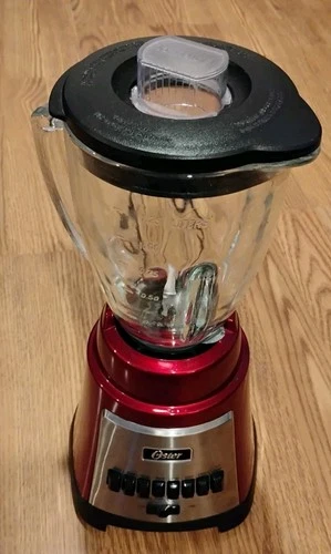 Oster BLSTFG-RBG 8 Speed 6 Cup Glass Jar 450W Red Blender