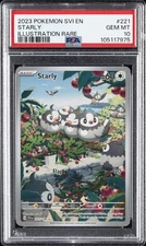 2023 POKEMON SVI EN-SCARLET & VIOLET ILLUSTRATION RARE #221 STARLY PSA 10