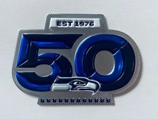Seahawks 50th Anniversary Patch Plastic Metallic