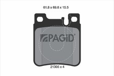 PAGID Bremsbelagsatz Scheibenbremse T1050N für MERCEDES KLASSE Model S210 W210 PAGID Bremsbelagsatz Scheibenbremse T1050N für MERCEDES KLASSE Model S210 W210