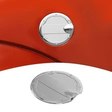 for Nitro Gas Cap Fuel Tank Door Cover Trim Fit for Jeep Liberty/Dodge Silver