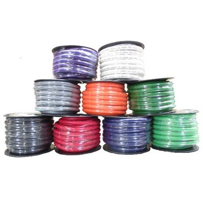 50 ft OFC 1/0 Gauge Oversized LIME GREEN Power Ground Wire W/ SPOOL Sky High Car