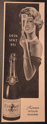 6. Deinhard Cabinet Champagne Dry Advertising Advertising 1962