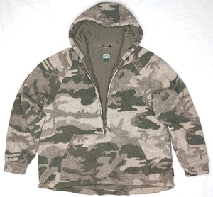 CABELA'S WOOLTIMATE WINDSHEAR HOODED PULLOVER, MEN'S XL, OUTFITTER CAMO, HUNTING