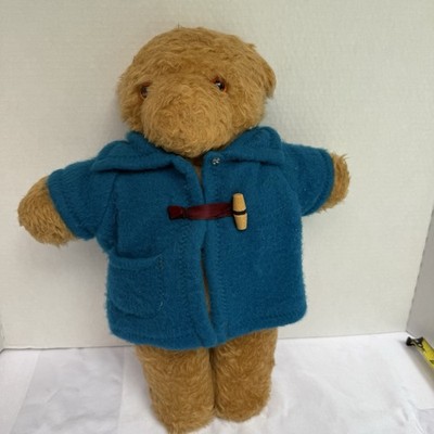 Vintage 70 s MCM Gabrielle Designs Paddington Bear Wool Stuffing Glass Eyes Coat