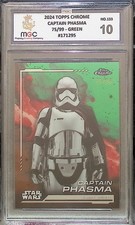 Captain Phasma First Order Green /99 Topps Star Wars Chrome 2024 MGC 10 not PSA