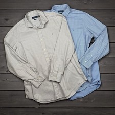 2 Ralph Lauren Shirts Mens XL Classic Fit Plaid Long Sleeve Button Down Preppy