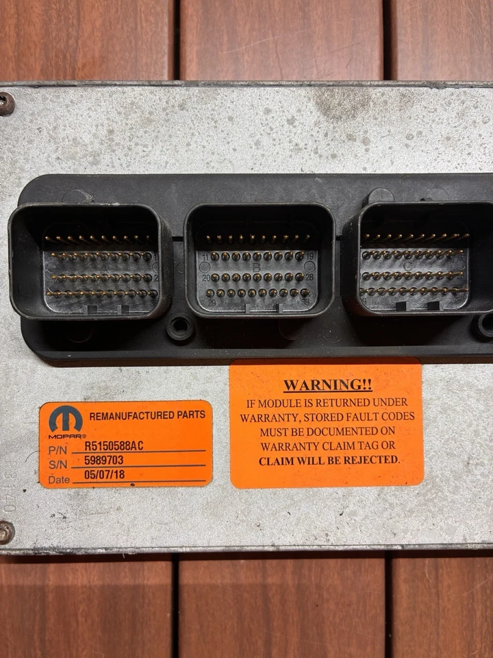 2011 GRAND CHEROKEE/DODGE DURANGO 3.6L ENGINE CONTROL MODULE ECM PCM R5150588AC - Image 3 of 4