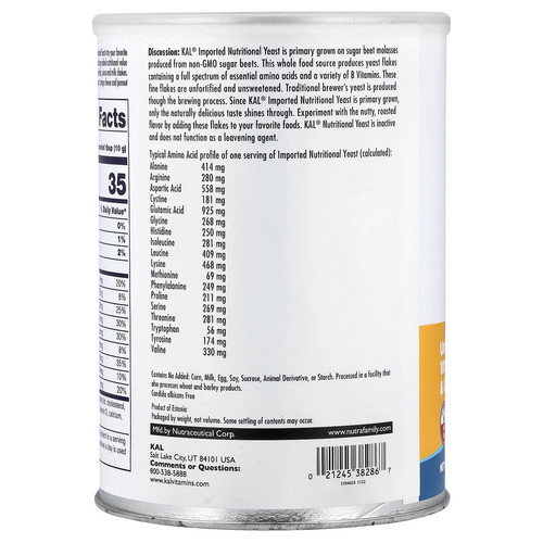 Imported Nutritional Yeast Flakes, 14.8 oz (420 g) - Picture 3 of 3
