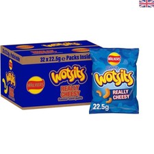 Wotsits Really Cheesy Snacks, 22.5g, Case of 32 - Delicious Grab & Go Treats