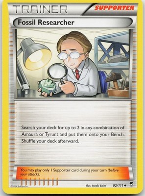 Fossil Researcher 92/111 Pokemon Furious Fists - Uncommon NM