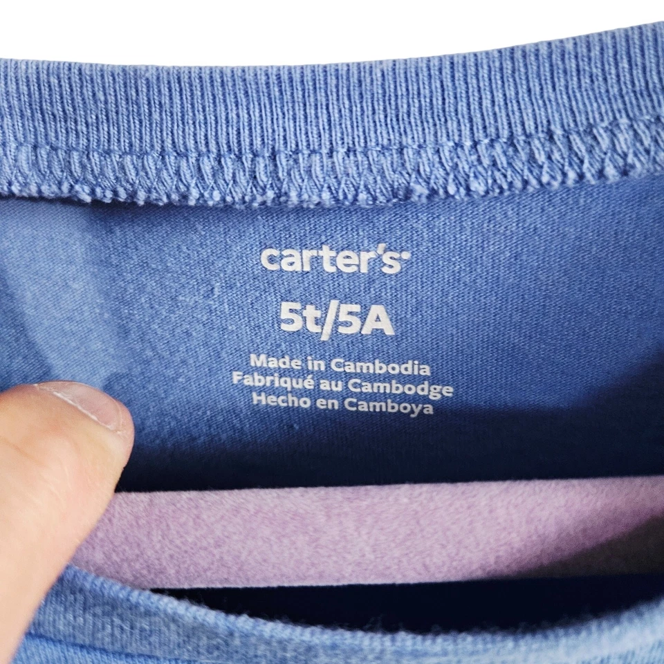 Camiseta Carter's Niña Talla 5T I Love My Daddy Gráfico Fruta Pastel Púrpura Foto 3 de 4