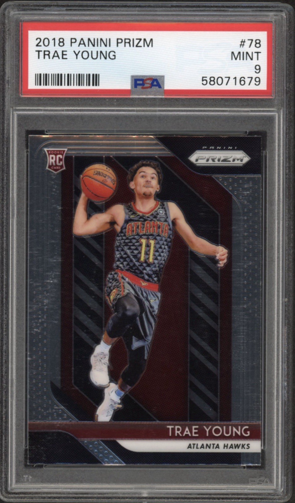 2018 Panini Prizm Trae Young Rookie RC #78 PSA 9 Mint Atlanta Hawks